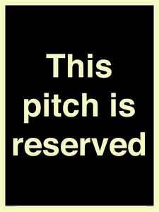 This pitch is reserved